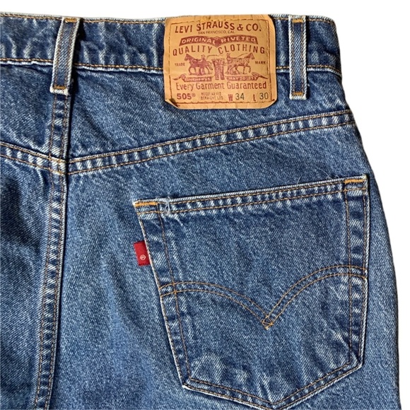 Vintage Levi’s 505 Jeans 34 Straight Leg Regular Fit 90's - Picture 3 of 11
